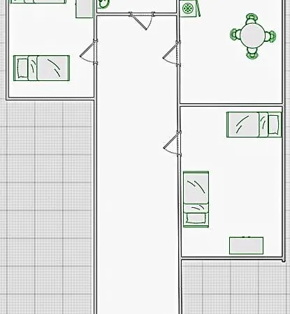 Helle 2zimmerwohnung Mit Grosser Kueche, 65m2, 4 Einzelbetten De, Pl, Eng